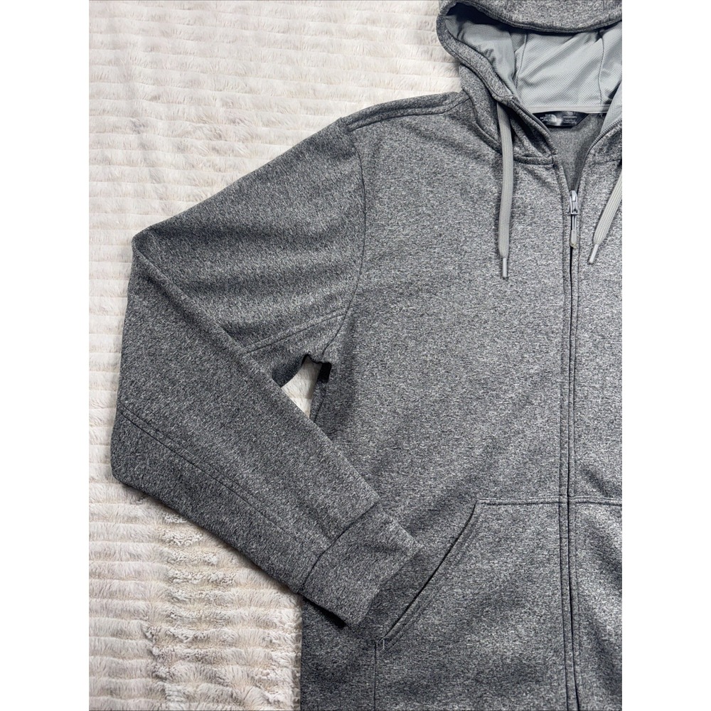 North Face Men's Large Grey Zip-Up Hoodie‎ Breast Cancer Pink Ribbon NWOT New - Picture 7 of 16